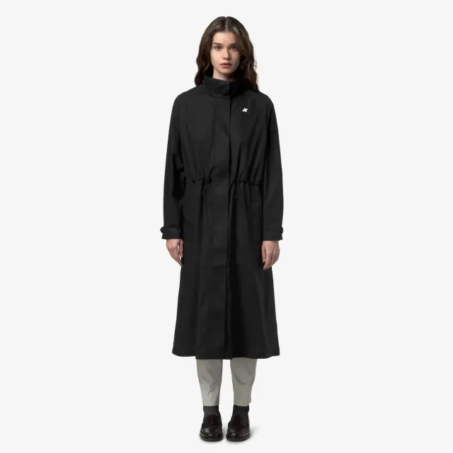 K-Way Barbrein Cotton 3Layers palton damă negru lung
