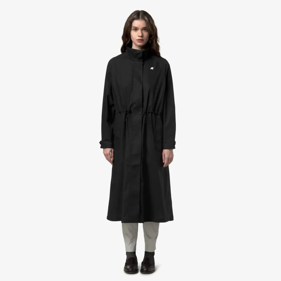 K-Way Barbrein Cotton 3Layers palton damă negru lung