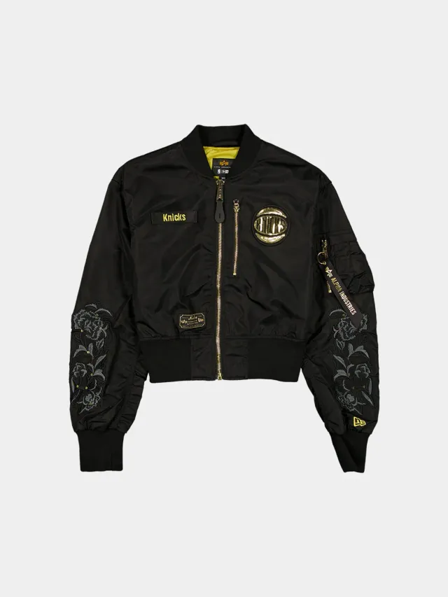 Alpha Industries L-2B Cropped Bomber geaca dama neagra