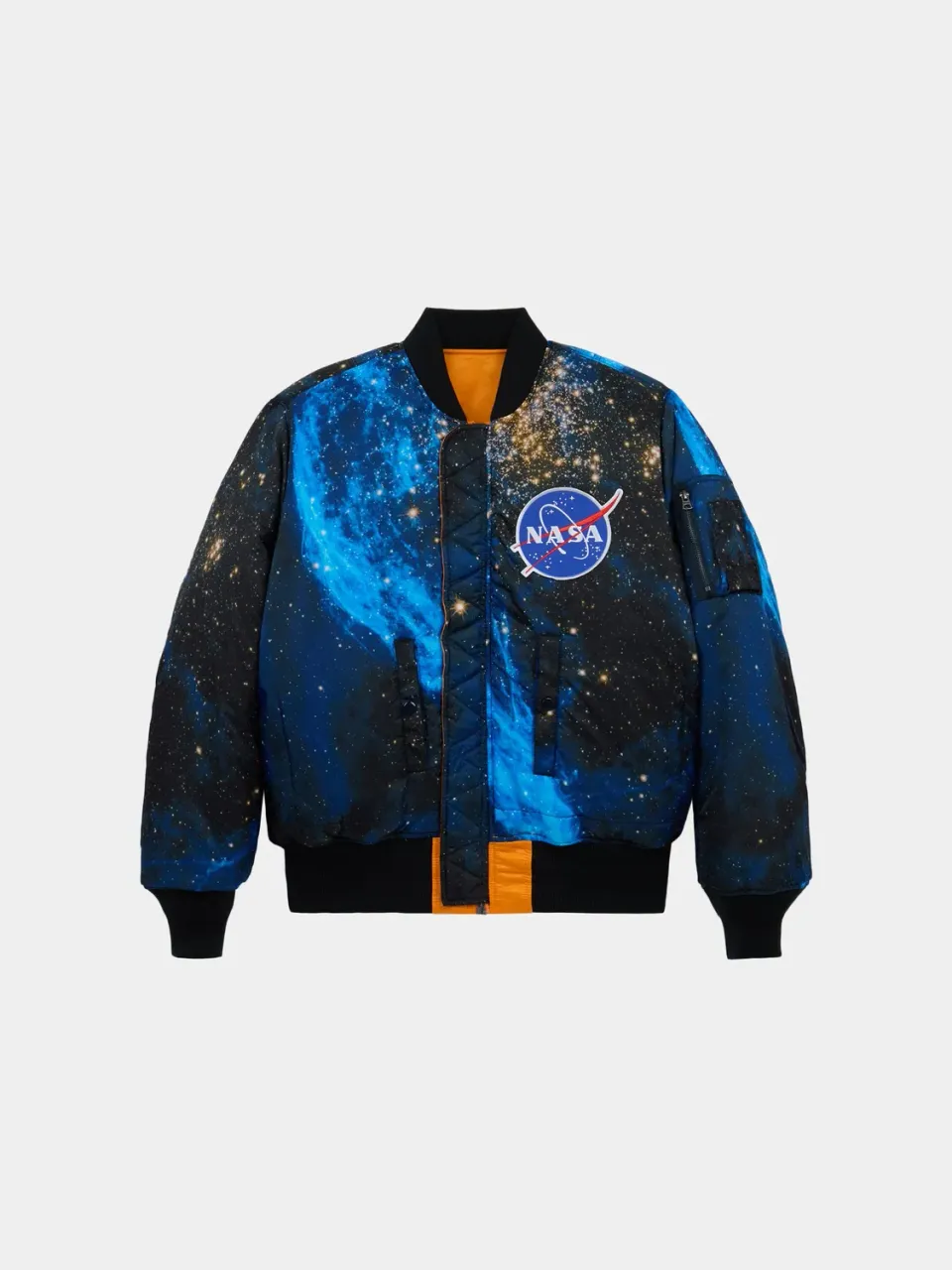 Alpha Industries NASA Galaxy MA-1 bomber portocaliu
